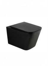 Унитаз подвесной безободковый WONZON & WOGHAND RONA, черный матовый (WW-UP2216-MB)