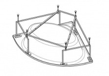 Монтажный комплект для ванны Roca Hall Angular 150х100 см Z.RU93.0.286.8