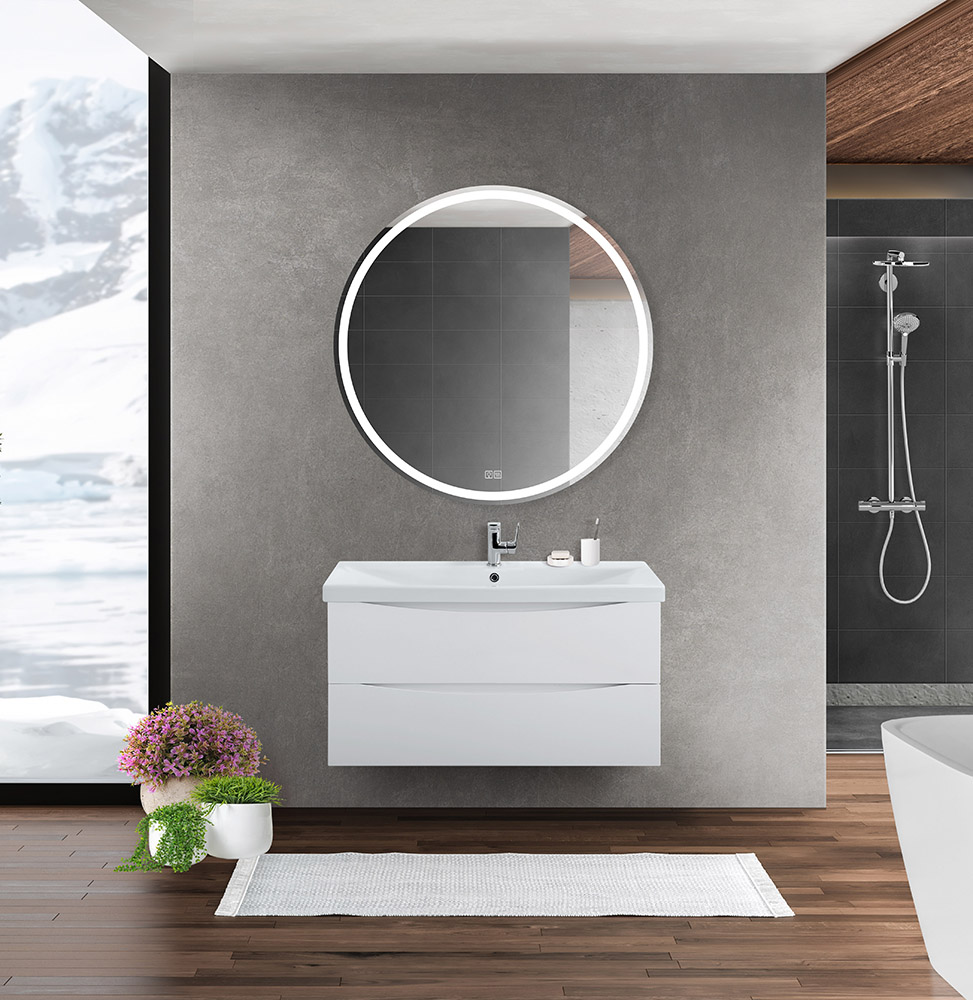 Приобрести belbagno тумба с раковиной marino-cer 90 см, подвесная bianco opaco, белая раковина