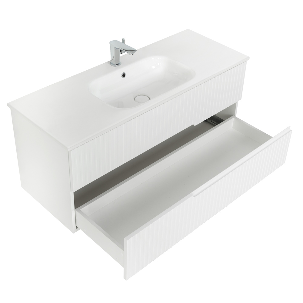 Приобрести cezares тумба подвесная с раковиной duet 120 см bianco opaco, белая матовая duet-1200-2c-so-bo