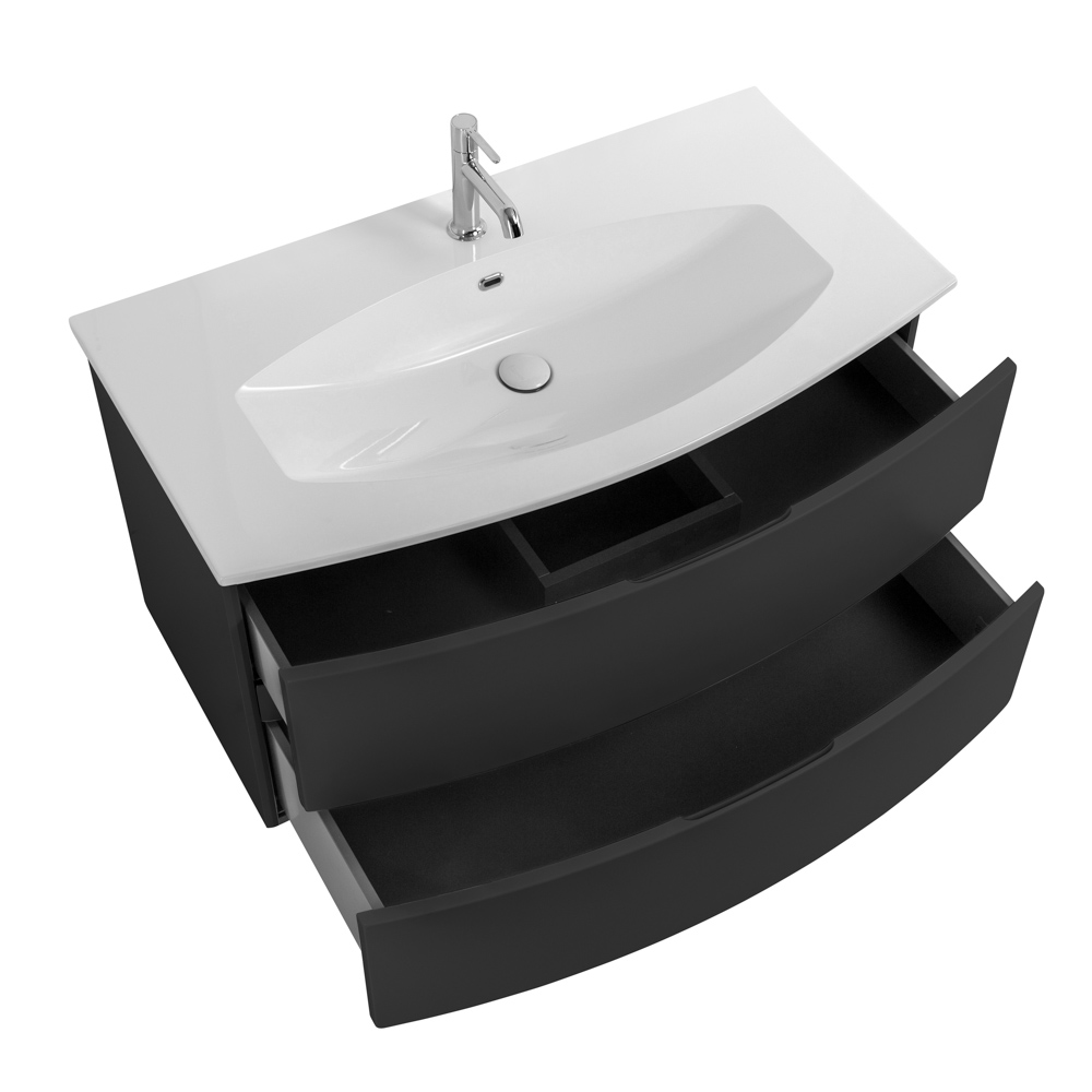 Приобрести cezares тумба подвесная с раковиной elettra 100 см grafite,литьевой мрамор, графит 55526