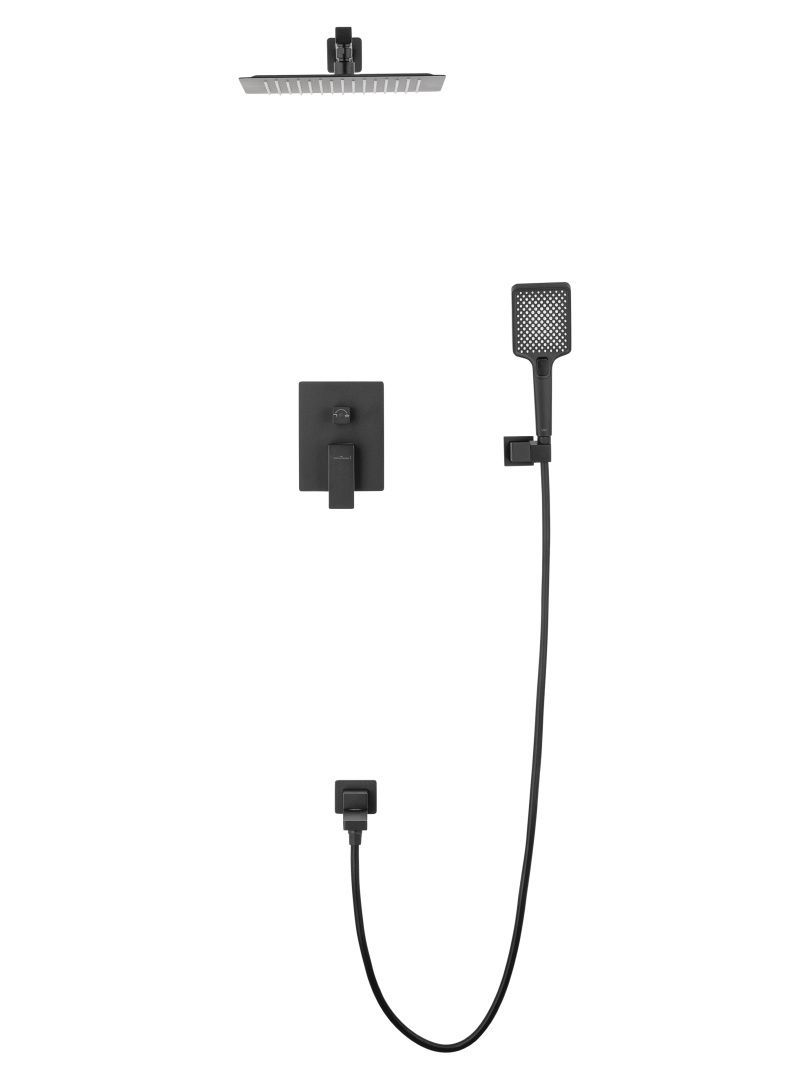 Приобрести душевая система встраиваемая wonzon & woghand cube 2.0, черный матовый (ww-88087068-mb)