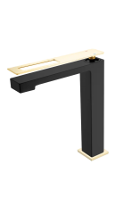 Boheme Смеситель для раковины Q, высокий, черный\золото 142-BG