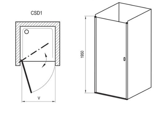 Приобрести дверь душевая ravak chrome csd1 80 см 0qv40100z1 белый/прозрачное