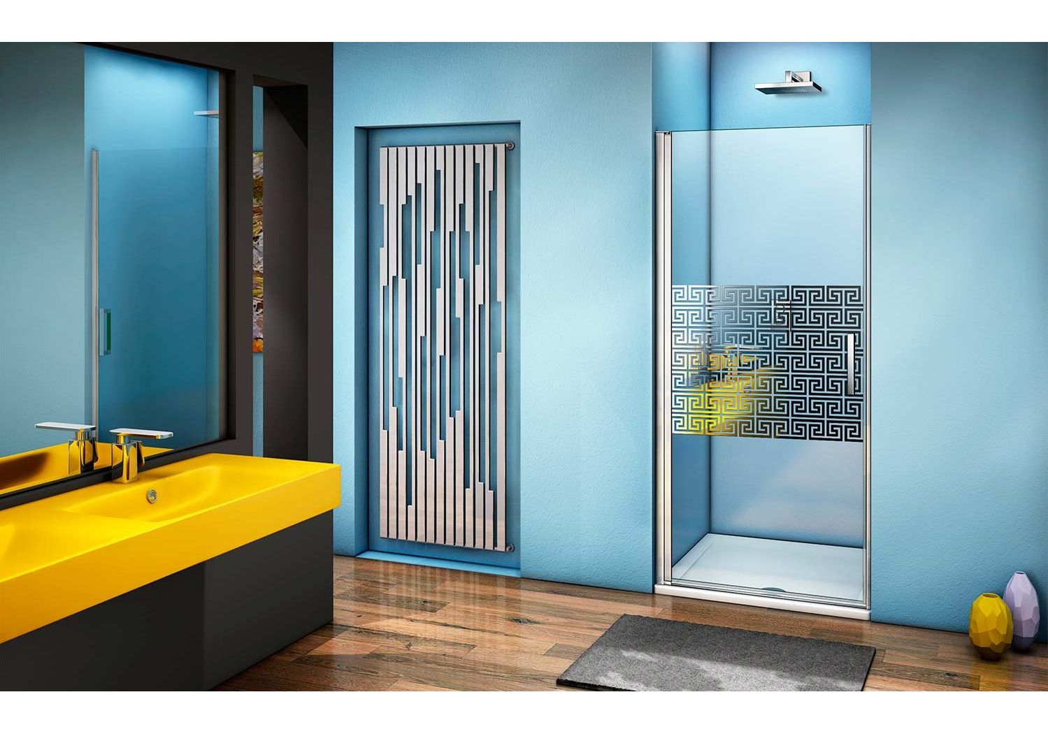 Приобрести bas дверь душевая fantasy dr-90-f-ch 90 см хром/узор