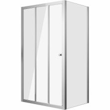 Grossman Душевое ограждение Falcon 90х100 см, прямоуное, хром\ прозрачное GR-D90-P100Fa