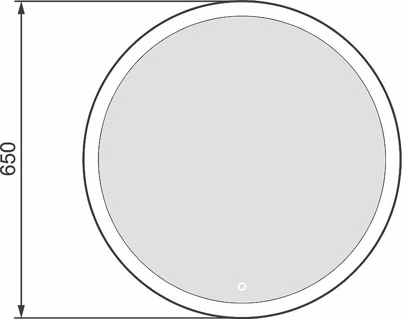 Приобрести jorno зеркало shine 65 см, с подсветкой, белое