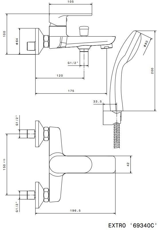 Приобрести kerama marazzi смеситель для ванны piano, хром 69340ckm.21.018