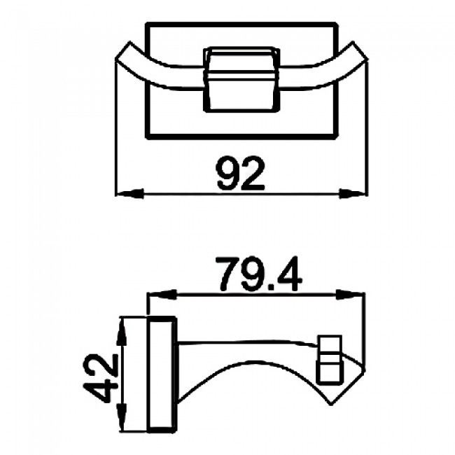 Приобрести gappo крючок двойной g0705-26, черный матовый 31601
