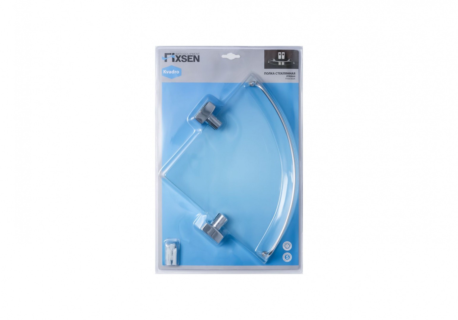 Приобрести fx-61303a kvadro полка стеклянная угловая