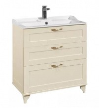 Тумба напольная с раковиной Акватон Леон 80Н см 1A187801LBPR0,1A708031FB010, дуб бежевый