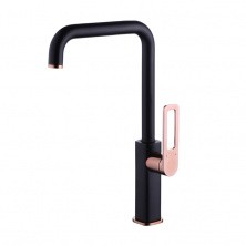 IDDIS Смеситель для кухни Slide 370мм, черный матовый\бронза SLIBG00i05