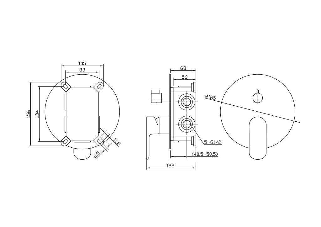 Приобрести belbagno смеситель для душа ancona ,встраиваемый ancona-vdi-crm