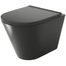 Grossman Унитаз подвесной Color с крышкой дюропласт, микролифт, черный GR-4477BMS