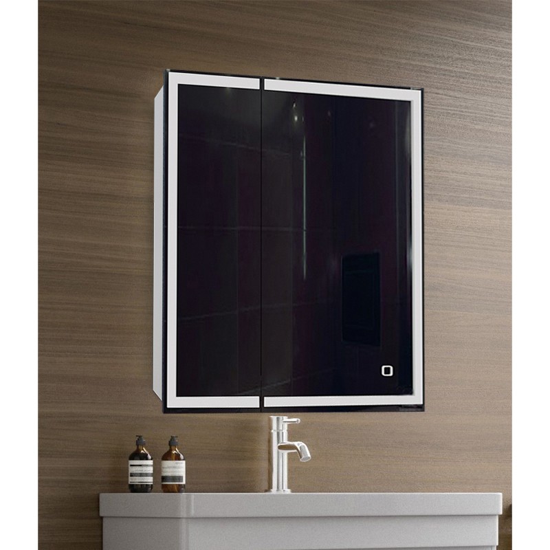 Приобрести зеркало шкаф azario фиджи flip 50x75 см с подсветкой, сенсорный включатель, диммер, белое cs00075843