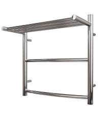 Полотенцесушитель электрический Point 500х500 Афина с полкой П2, хром PN04155PE