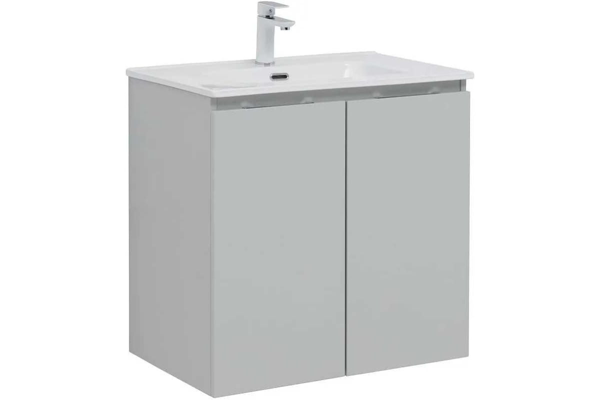 Приобрести aquanet тумба с раковиной алвита new 70 см, 2 дверцы, серый