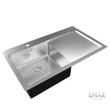 Oulin Кухонная мойка 89х51 см, сатин Oulin OL-FTL101R