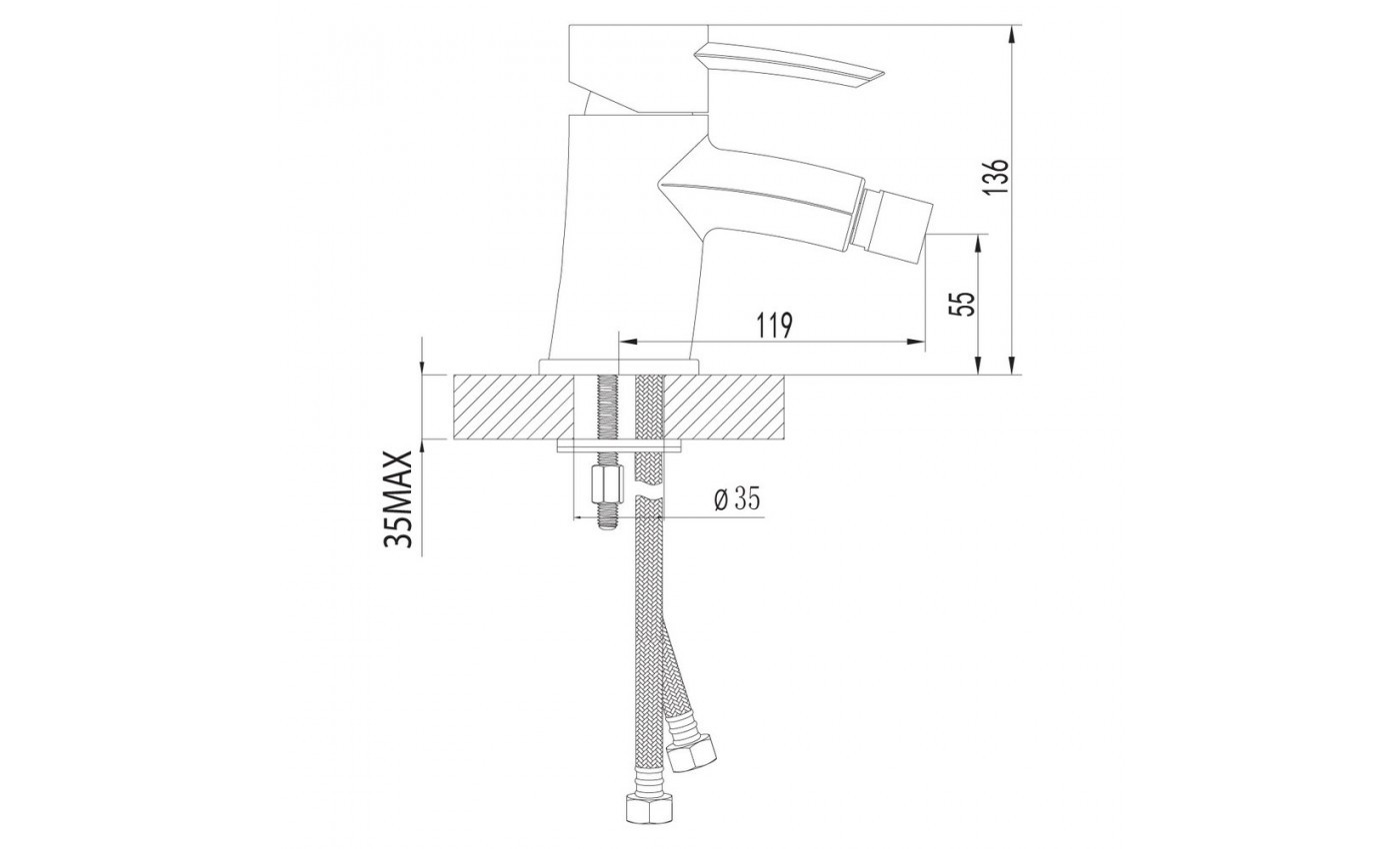 Приобрести lemark смеситель для биде atlantiss, хром lm3208c