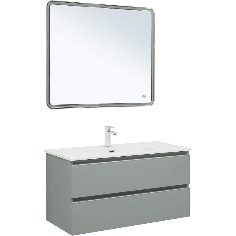 Приобрести aquanet тумба с раковиной вега 100 см, мисти грин