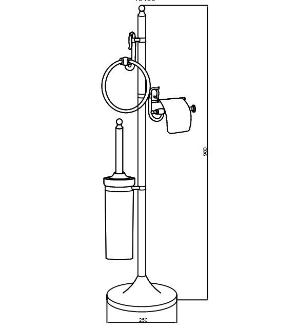 Приобрести boheme стойка для ванной комнаты brillante, хром 10450