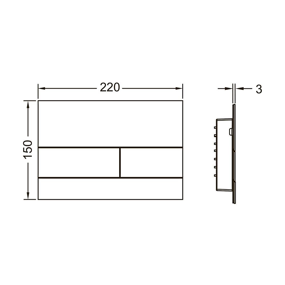Приобрести tece кнопка смыва square ii pvd для инсталляции, матовое золото 9240847