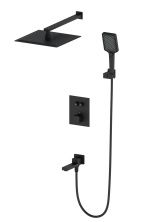Душевая система с термостатом встраиваемая WONZON & WOGHAND, Черный матовый (WW-88929003-MB)