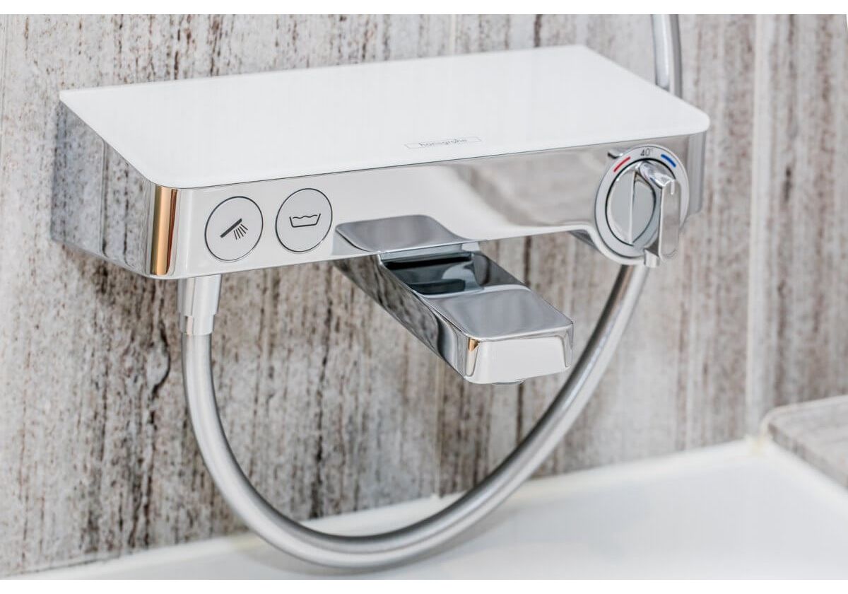 Приобрести 13151400 showertablet select термостат для ванны showertablet select 300 вм, ½’, белый/хром