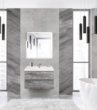 Cezares Тумба подвесная с раковиной MOLVENO 46 80 см Legno Grigio, серая MOLVENO 46-80-2C-SO-LG
