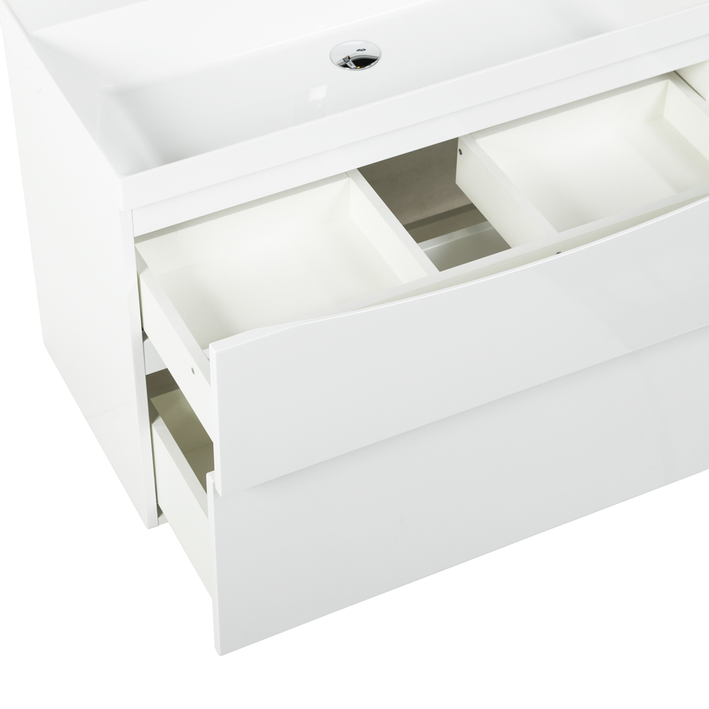 Приобрести belbagno тумба с раковиной marino-h60 90 см, подвесная bianco lucido, белая раковина