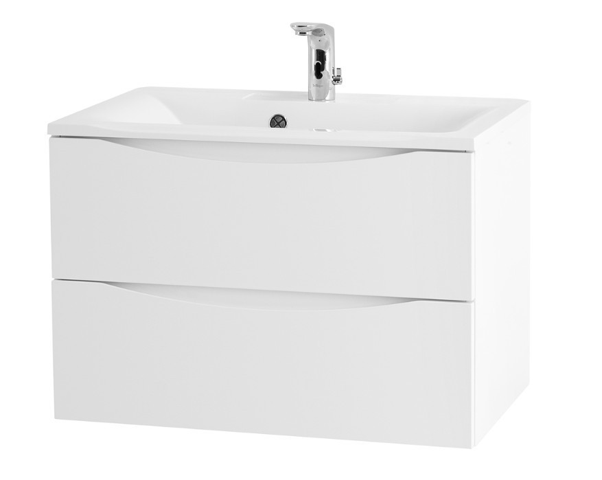 Приобрести тумба подвесная с раковиной belbagno marino-750-2c-so-bo-p 75 см, bianco opaco