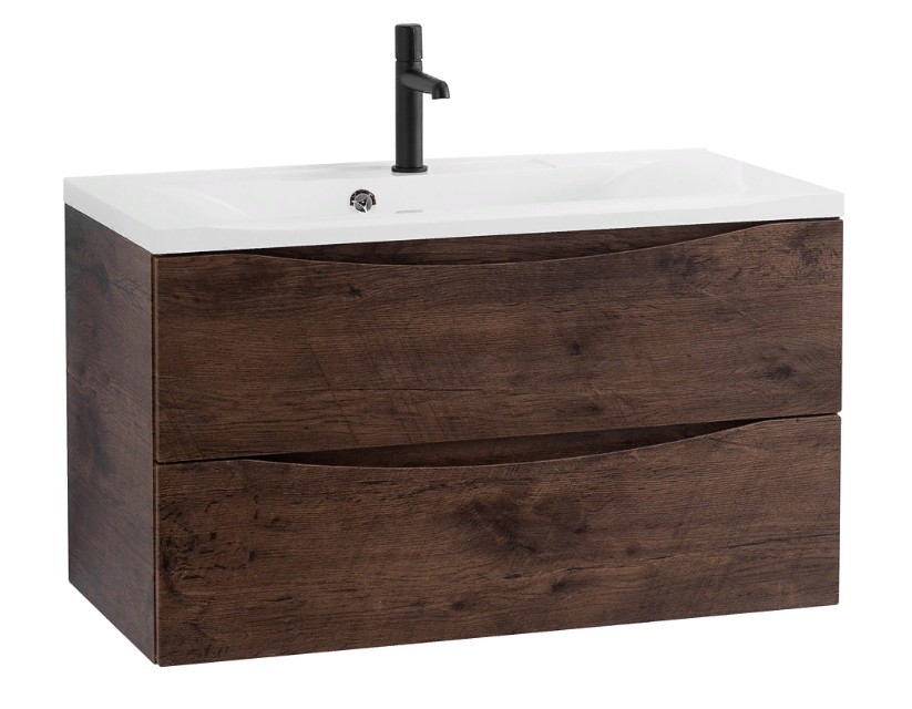 Приобрести тумба подвесная с раковиной belbagno marino-1000-2c-so-rw-p 100 см, rovere moro