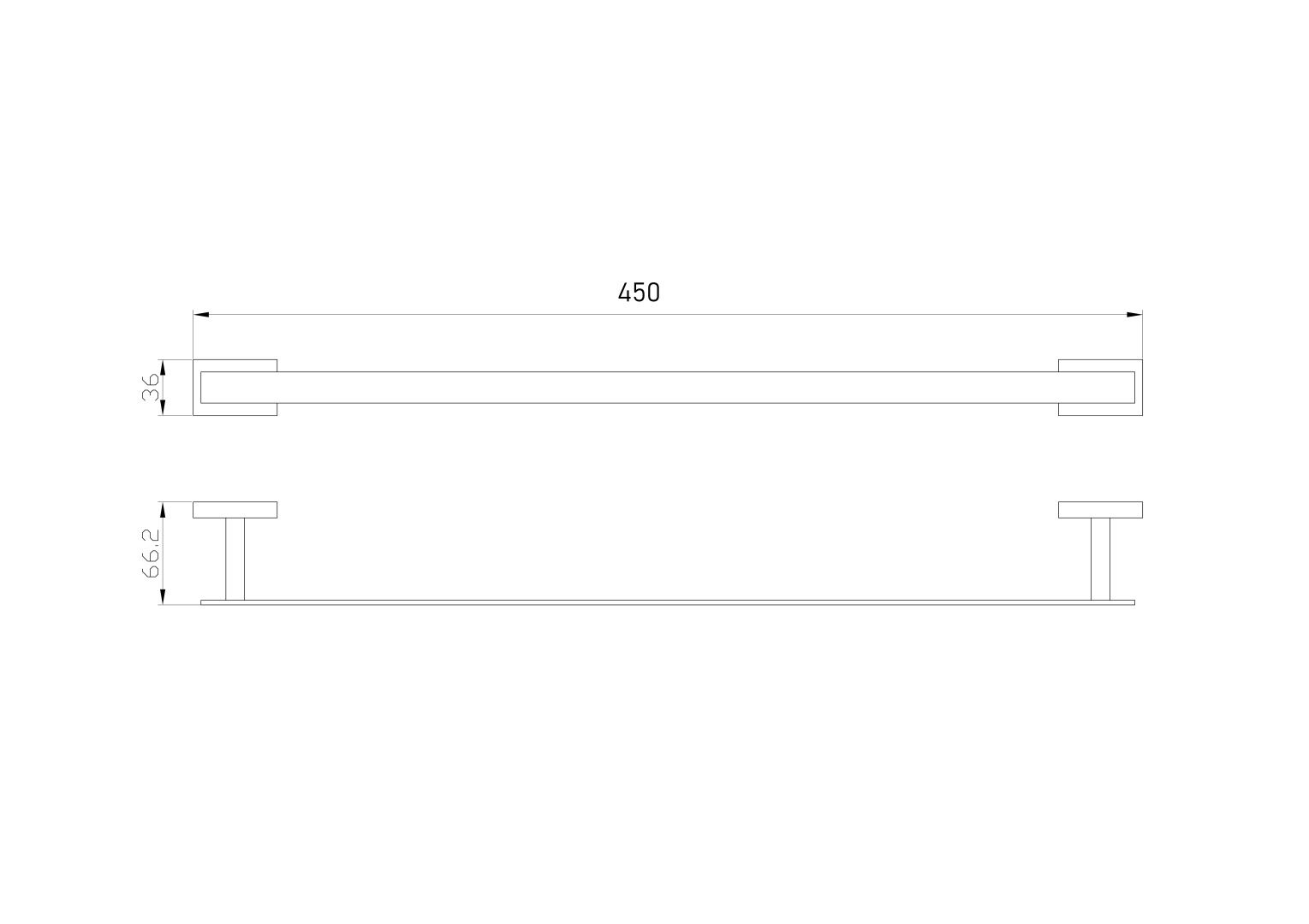 Приобрести вешалка для полотенец wonzon & woghand flat, хром (ww-9712-45cm)