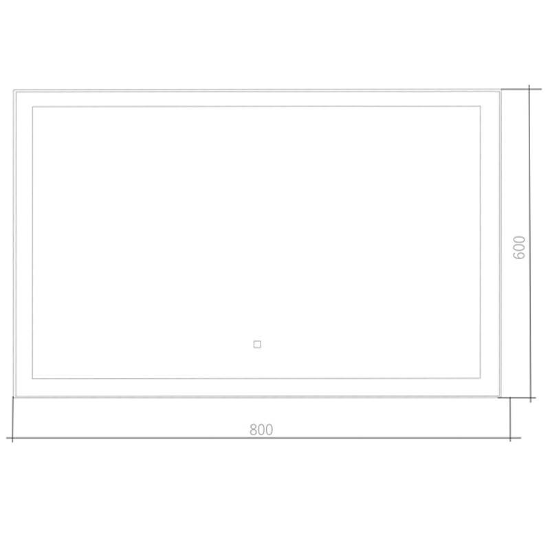 Приобрести azario зеркало сантана 80х60см c подсветкой, сенсор выключатель, диммер, подогрев led-00002259
