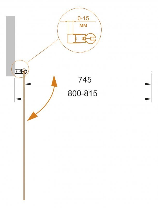 Приобрести cezares шторка для ванны eco 80х140см eco-o-v-1-80/140-c-cr