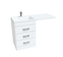 Mirsant Тумба напольная Fuji 60 см с раковиной столешницей Fly 2 120 см под стиральную машину, левая УТ000072518