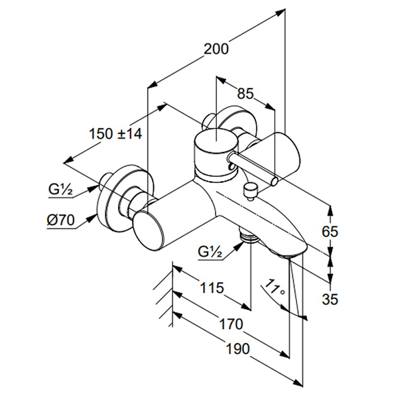 Приобрести kludi bozz смеситель для ванны и душа, черный матовый, арт. 386913976
