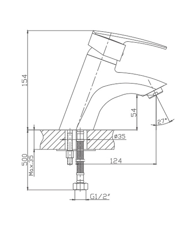 Приобрести haiba смеситель для раковины 144мм, хром hb1006