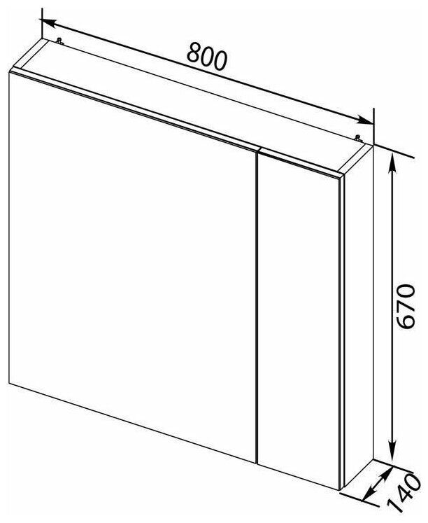 Приобрести aquanet зеркальный шкаф порто 80 см, белый