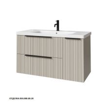 Caprigo Тумба с раковиной RAIN 100 см, правая, бежевая, эмаль