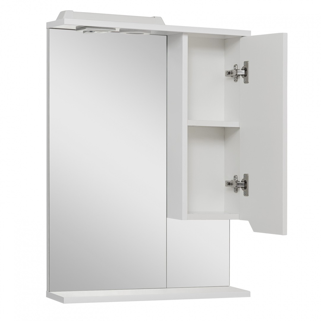 Приобрести aqua de marco зеркало-шкаф viktoria 55 см, правое, белый 1055cvic/r