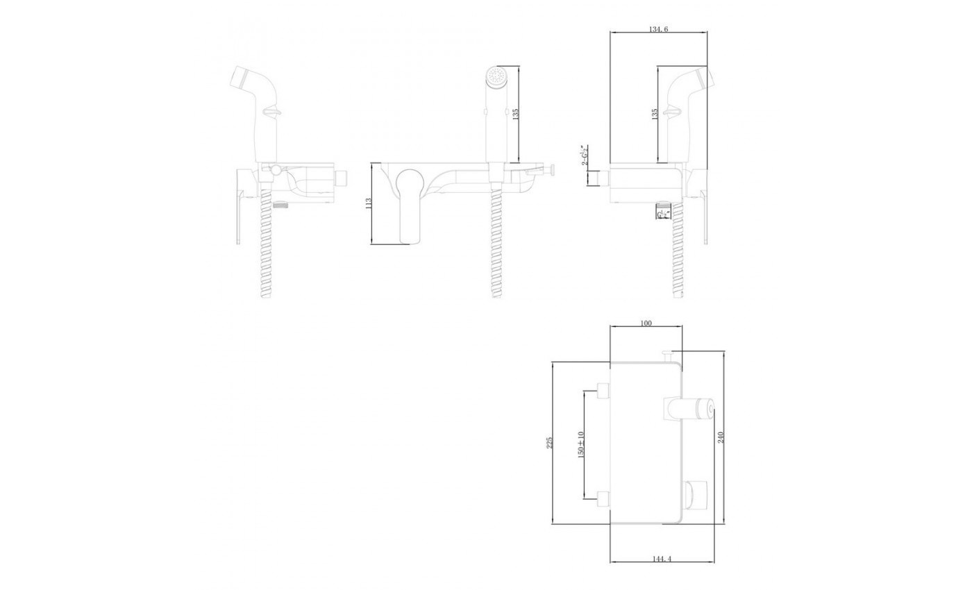 Приобрести lemark смеситель solo с гигиеническим душем, хром/белый lm7168cw