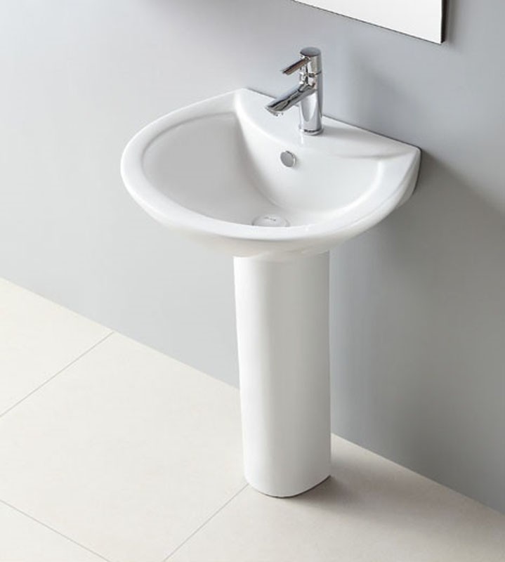 Приобрести azario раковина с пьедесталом 55х46,5см, белая az-3007