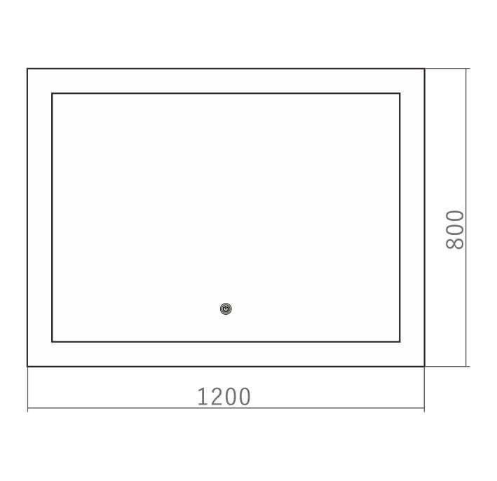 Приобрести azario зеркало норма 120х80 см, белый, с подсветкой, сенсорный выключатель, фр-00001258