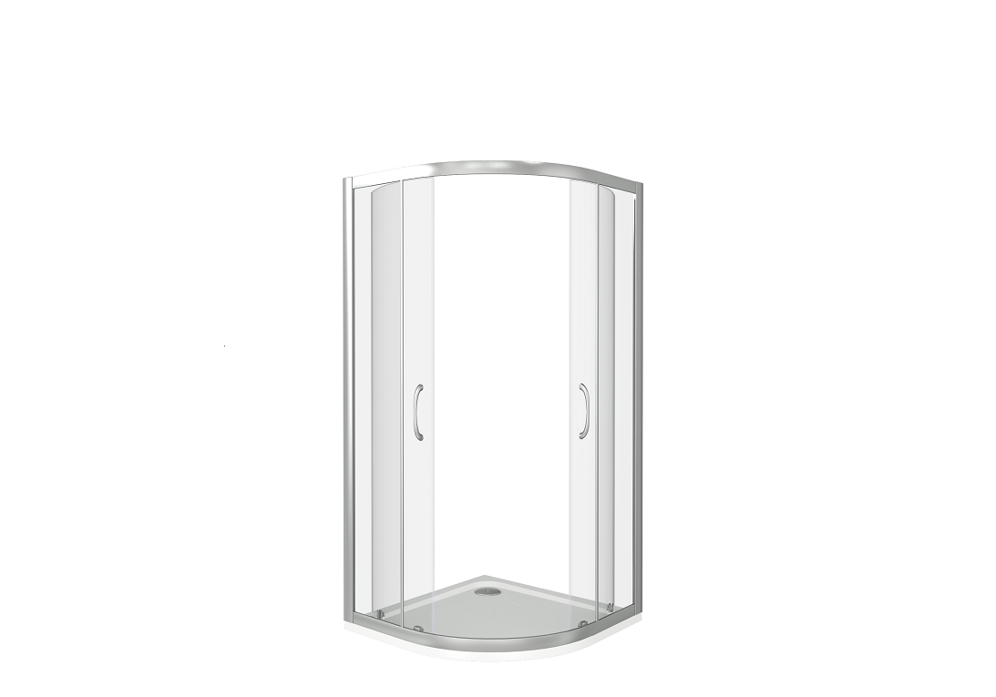 Приобрести ограждение душевое bas latte r-90-c-we 90х90 см