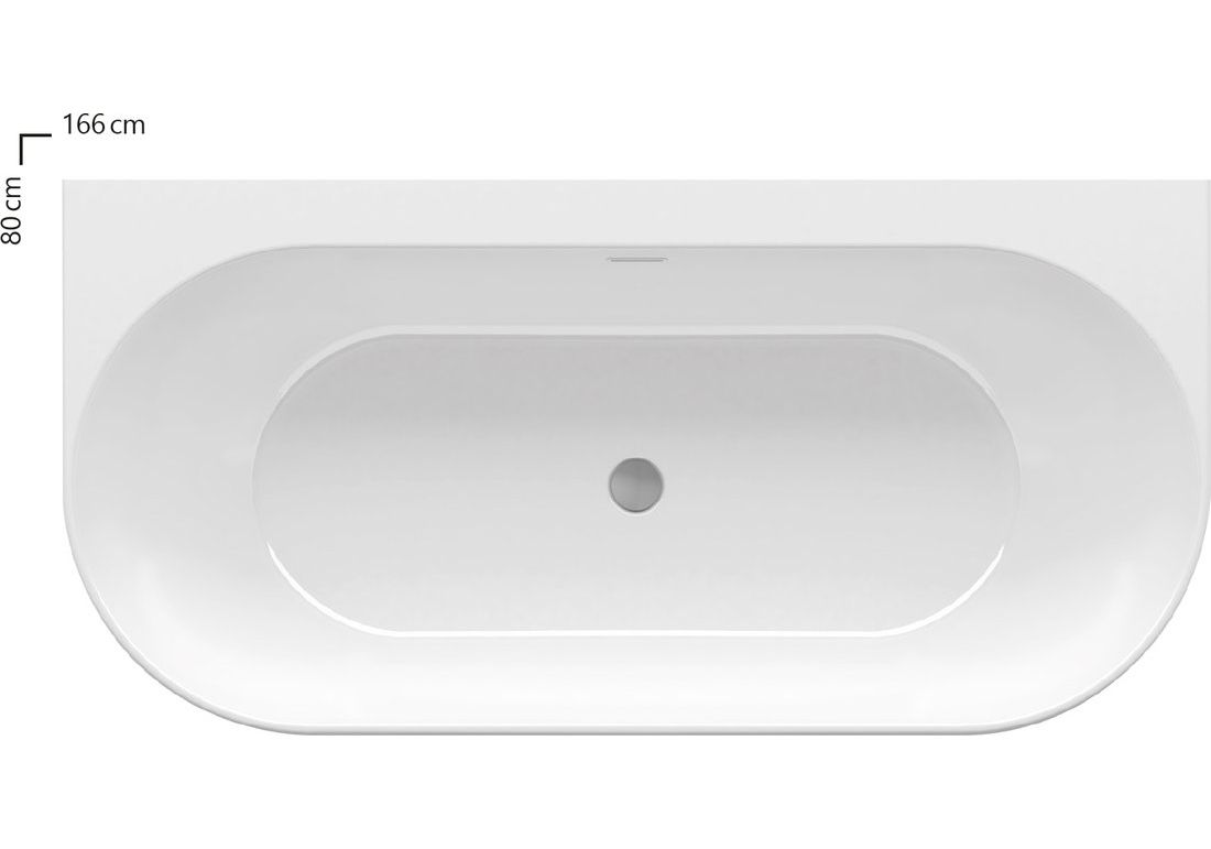 Приобрести акриловая ванна ravak freedom w 165х80 см xc00100024