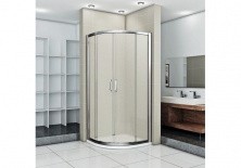 Ограждение душевое Bas Infinity R-100-G-CH 100х100 см (матовое стекло)