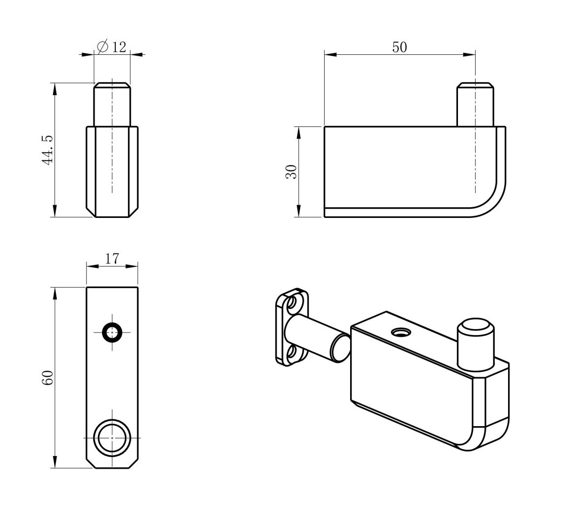 Приобрести крючок для ванной wonzon & woghand, черный матовый (ww-v3301-mb)