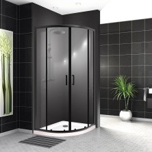 BelBagno Душевое ограждение 100х100 см UNO-195-R-2-100-C-NERO