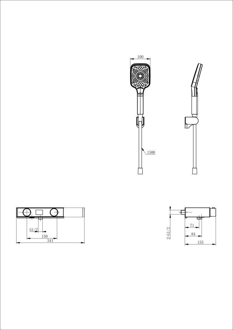 Приобрести смеситель для ванны с душем wonzon & woghand shelf, черный матовый (ww-b2551-mb)